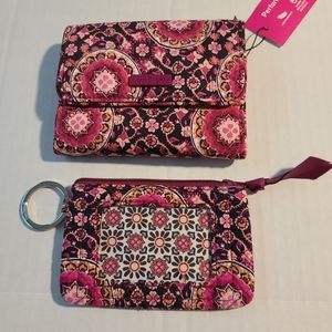 Vera Bradley RIFD Riley Compact Wallet and Zip ID